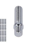 Heavy Duty 20 Pack Extended Wheel Conversion Studs For European Rides Fit Tuner Cars 50 Mm Length Grade 10.9 Zinc Plated Steel Replacement Kit Ensures Rock Solid Aftermarket Rim Safety, chrome stud set