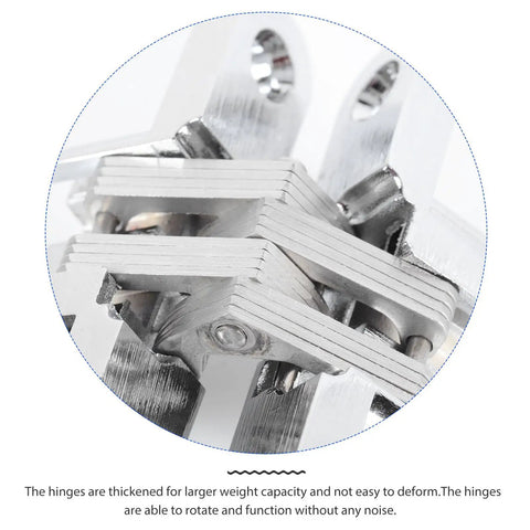 Heavy Duty Folding Door Hinge 13x60mm Invisible Wood Hinge for Folding Shutters metal construction close-up