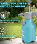 Half Gallon Garden Hand Pump Sprayer With 360 Degree Spray Rod Adjustable Nozzle Leak Proof Design Safety Valve And Water Mister Portable 68 Oz