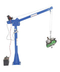 Tough As Nails 12 Volt Dc Power Jib Crane, 2000 Lbs High Strength Steel Capacity, 360 Swivel Adjustable Boom Winch with engine.