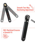 Tamper Proof Torx Bit Set With Mini Ratchet Wrench showing two-way ratcheting adjustment and CNC-machined fit for precision fastening.