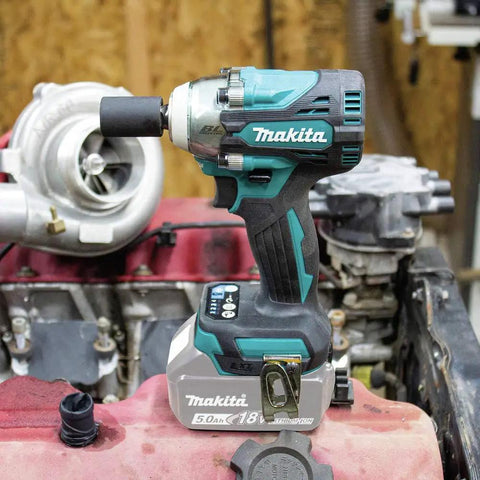 18V LXT Brushless Cordless One Half Inch Impact Wrench with Friction Ring Anvil Tool Only Four Speed Settings on engine