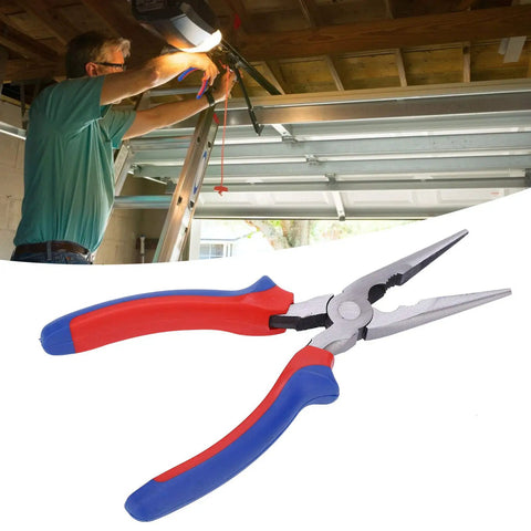 Electrician using 45 Steel Wire Cutter Pliers With Insulated Rubber Handle, 10.5 Inch Industrial Cutting Tool for repairs