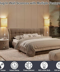 Plug In Wall Sconces Set Of Two With Three Adjustable Color Temperatures And Built In Switch For Hassle Free Plug And Play Lighting That Brings Solid Vibes To Your Space, showcasing a cozy bedroom setup.