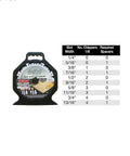 8 Inch Box Joint Cutter Set With Hi Density Carbide Blades for crisp square joints and detailed specifications on slot widths.