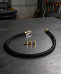 Universal 60CM Tire Inflator Hose With Quick Connect Valve Adapter For Cars Trucks And SUVs Featuring Rock Solid Reinforced Rubber Rated Up To 300 PSI Max Pressure For No Fuss Inflation At Home Or Shop And Save Time Driving Today. 60cm hose with brass adapters