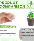 Clear 2 Inch Mini Plastic Plant Pots 200 Pack Seedling Starter Pots With Drainage Holes Product Comparison