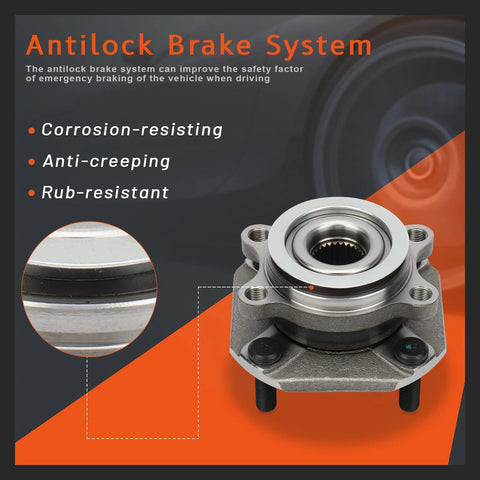 Front Wheel Hub And Bearing Assembly With ABS Encoder For Nissan Sentra 2007 2008 2009 2010 2011 2012 Front Driver Or Passenger