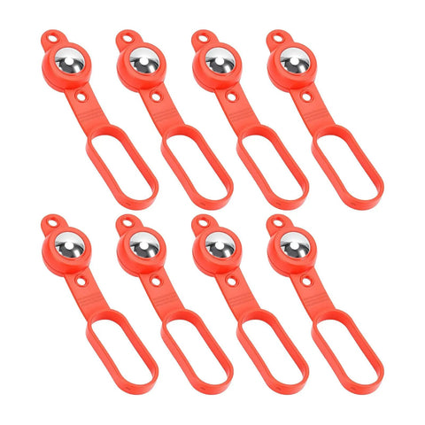 Eujgoov Magnetic Stud Finder 27 Lbs Force, Wall Metal Detector for Nails, set of red plastic magnetic holders with metal discs.