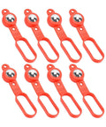 Oreilet 8 Pcs Magnetic Stud Finder Wall Scanner 27 Lbs Pull Power accessories in red, featuring hooks with magnetic ends.