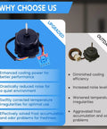 Drop-In Replacement Condenser Fan Motor Assembly For Refrigerators, 12V DC, 1A, 4-Pin, OEM-Grade, LG Compatible in upgraded view