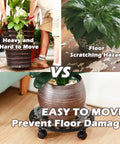 Comparison of Heavy Duty Rolling Plant Stands With Wheels Two Pack Metal Plant Caddy Smooth Cast Iron Rollers For Indoor Plant Pots.