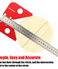 Go To Center Finder Tool Pro Grade For Woodworking And Lathe Quick Accurate Circle Centering And Marking Tool with ruler on wood