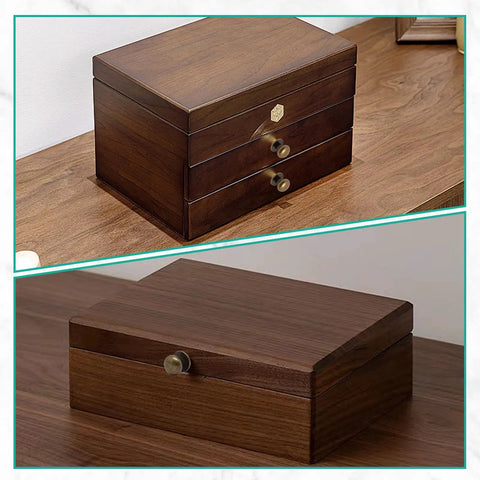 Bronze Mini Drawer Pulls Set Of 36 Tiny Round Knob Handles For Jewelry Boxes Cabinets And Dressers, 0.37 Inch Diameter, 0.4 Inch Base, 0.42 Inch Height, Includes 108 Screws And 3 Screw Sizes on wooden jewelry box