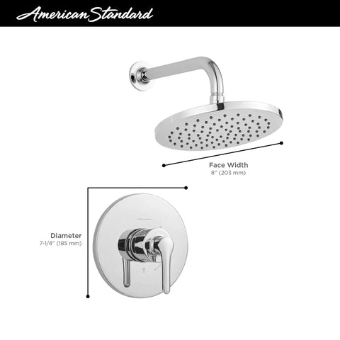 Studio S Shower Trim Kit With Cartridge Matte Black For A Smooth, Steady Temperature Upgrade shown with dimensions