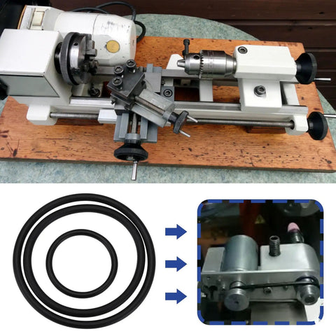 Drive Belt Set For EMCO Unimat 3 And Unimat 4 Lathes Nitrile Rubber Replacement Belts Three Piece Kit near lathe machine