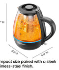 Electric Kettle With Tea Infuser 1L Compact 1500W Fast Boil Auto Shut Off No Fuss Boil Dry Protection Removable Lid