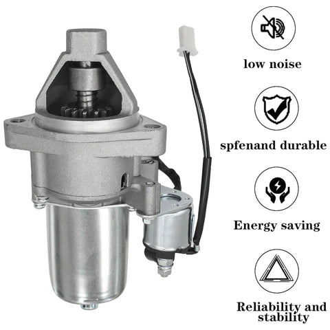 Starter Motor With 2 Wire Plug For Predator 7000 8750W Generac GP6500 GP7500 GP8000E Westinghouse WGen6000 WGen7500 WGen9500 Replacement