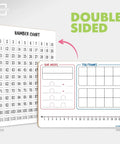Double-Sided Dry Erase Math Board For Kids With Bar Model, Ten Frame, Number Line, And 1 To 120 Chart, Reusable Whiteboard