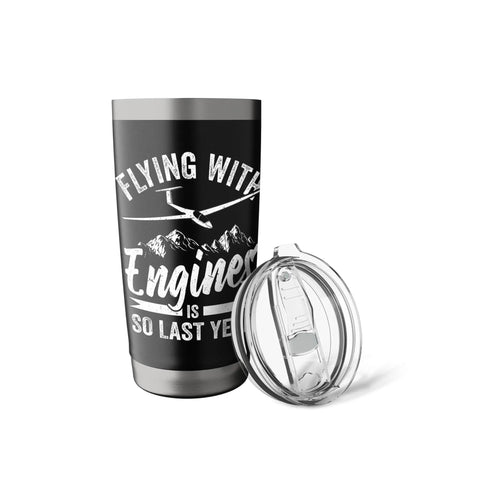 Insulated Stainless Steel Tumbler Built For Sailplane Pilots And Glider Enthusiasts Keeps Coffee Or Hydration Hot Or Cold While You Soar The Skies A Dope Gift For Aviation Fans Flight Hobbyists And Glider Lovers - black tumbler with lid