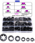Lock Washers Set M3 M4 M5 M6 M8 M10 M12 Push On Locking Washers With Star Teeth For Vibration Resistant Fastening kit