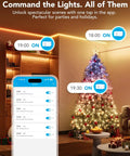 Real Time Energy Monitoring Smart Plug With WiFi And Bluetooth controlling Christmas tree lights via app, 15A outlet timer