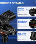 Two Camshaft Position Sensors Set For 2.0L Hyundai Elantra Elantra GT Kona Forte Soul Forte5 Seltos Replaces 39350 2E200 393502E200 Compatible With 2017 To 2023 Models Drop In Ready Easy Install High Quality Engine Sensor Kit For Car Maintenance, 3-pin ABS plastic sensor
