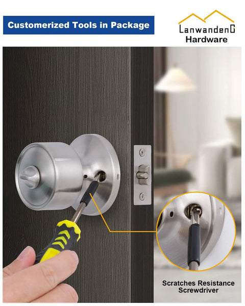 Two Sets Keyed Alike Entry Door Knob And Deadbolt Lock Combo Set For Front Door With Satin Nickel Finish All Keys The Same