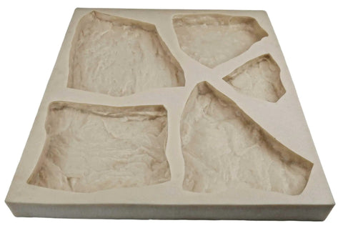 Fieldstone Flats Veneer Stone Rubber Mold For Concrete Or Plaster No Release Agent Needed DIY Friendly Create Realistic Indoor And Outdoor Wall Stone Version 1 22.75 By 20.5 Inches