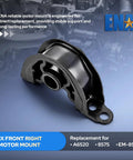 Premium Heavy Duty Five Piece Engine Motor And Transmission Mount Kit Straight Swap For Honda Civic 1996 Through 2000 1.6L L4 And Acura El Drop Dead Solid front right motor mount, durable design for direct replacement.