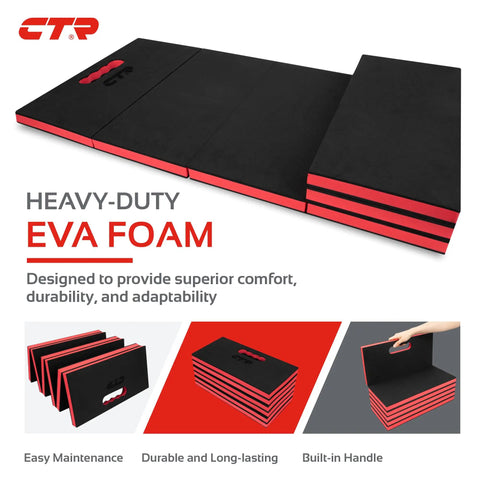 Mechanic Kneeling Pad Folding Mat For Under Car Work Pro Grade Heavy Duty EVA Foam Cushion With Carry Handle Waterproof