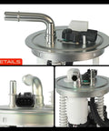 Close-up of Heavy Duty Electric Fuel Pump Module Assembly Featuring A Built In Pressure Sensor For Chevy Trailblazer And Gmc Envoy with connectors.