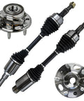 Front CV Axle Shafts And Wheel Bearing Hubs Kit For 2010 2017 Chevy Equinox And GMC Terrain Replacement Set With Two Axle Shafts And Two Wheel Bearing Hubs