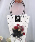 Plastic Flower Bouquet Tote Bag With Handy Handle For Floral Arrangements And Gift Packaging No Fuss Wrapping Bags