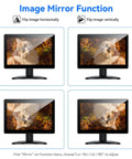 7 To 12 Inch CCTV Security Monitor Screen Black High Definition Display For Live Surveillance And Plug And Play Setup With Slick Viewing, image mirror function demo with flipped cat picture.