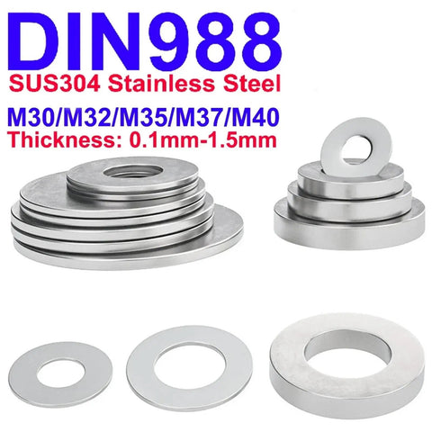 Top Shelf SUS304 Stainless Steel Flat Shim Washers Built Tough For Slick Adjustments Ultra Thin Corrosion Resistant Tabs Deliver Zero Stress Precision On Heavy Machinery And DIY Projects