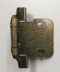 One Quarter Inch Brass Semi Wrap Overlay Cabinet Door Hinge With Self Close Built Tough Brown Finish For Kitchen Cabinets