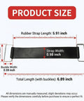 Tough As Nails 2 Pack Motorcycle Battery Strap Slip Free Stretchable Hold Down Rubber Band Black size chart with dimensions
