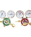 Go-To Dual Welding Gas Regulators Set With Oxygen CGA-540 And Acetylene CGA-510, Brass Construction, 0-200 PSI, 0-30 PSI, CGA Fittings