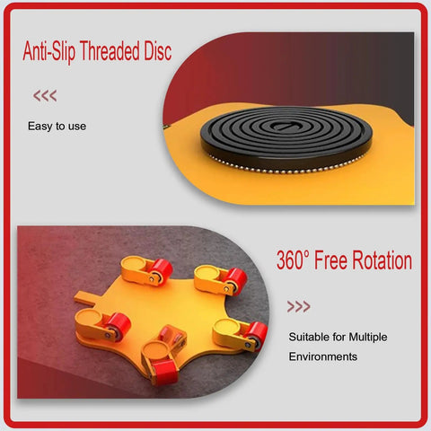 Heavy Duty Machine Skates And Rolling Dolly Plates Built Tough Rock Solid platform mover with anti-slip disc and rotating wheels.