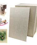 Front view: 20 pcs unfinished poplar plywood sheets, 150x100x2 mm, for laser cutting and model making