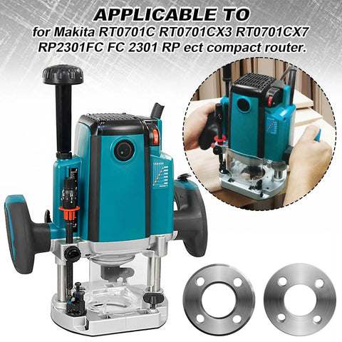 Plug And Play Swap Template Guide Adapter Compatible With Makita Router Base Replaces 321492 3 For 3612B 3620 Models with router and bushings.