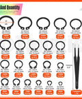 External Retaining Rings Kit 265 Pcs In 21 Sizes For Axles And Shafts Snap Ring Circlip C Clip Assortment Set 4mm To 28mm