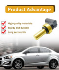 SYudwen coolant temperature sensor; brass-colored probe with black connector, 1pc automotive part