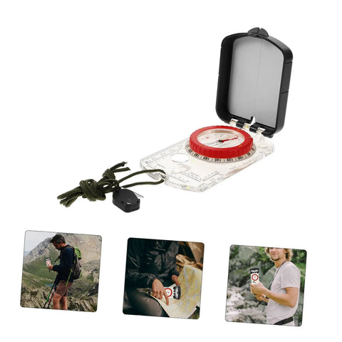 Multifunctional Orienteering Compass With Luminous Pointer Scale Ruler And Mirror for hiking camping outdoor navigation
