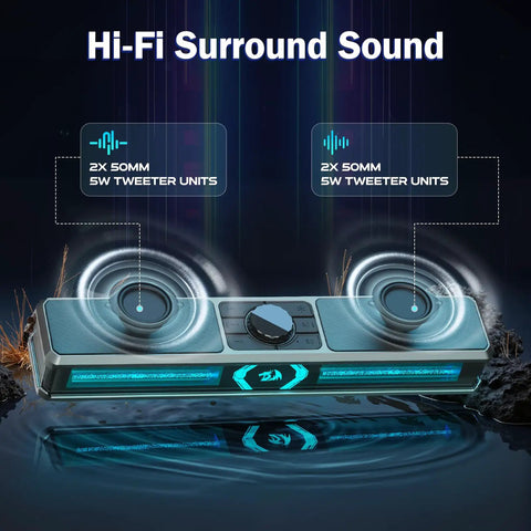Wireless Bluetooth PC Speakers Soundbar For Desktop Laptop Monitor USB Powered Stereo Desktop Speaker System