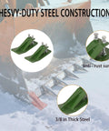Two Pack High Visibility Green Bucket Edge Protectors For Skid Steer Attachments Upgraded 10mm Steel With Dual Bolt Lock