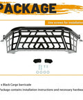 Heavy Duty Steel Cargo Barricade Tailgate Compatible With 2020 To 2025 Kawasaki Teryx KRX 1000 And 2023 To 2025 KRX4 1000 UTV with installation hardware