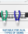 2 Pack Slatwall Screwdriver And Pliers Holders Set Heavy Duty Galvanized Metal Hooks And Hangers with pliers displayed