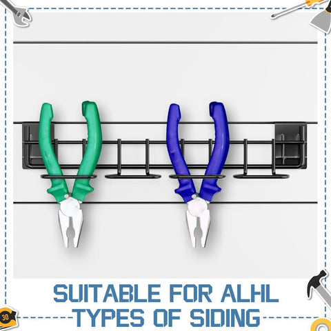 2 Pack Slatwall Screwdriver And Pliers Holders Set Heavy Duty Galvanized Metal Hooks And Hangers with pliers displayed